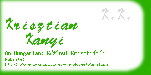 krisztian kanyi business card